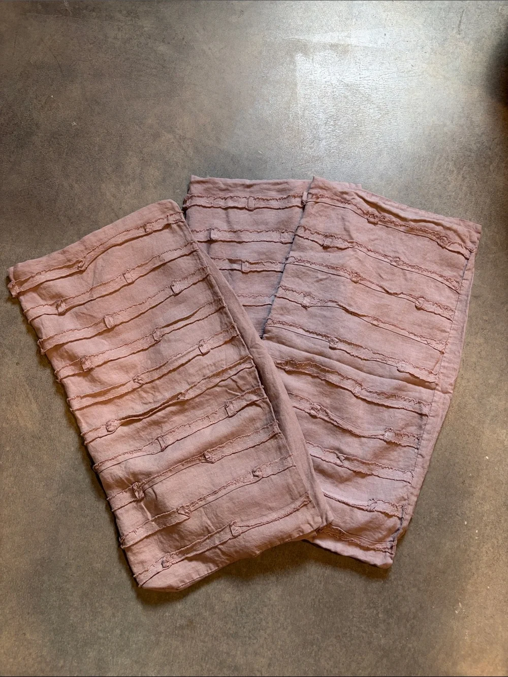 Pottery Barn 100% Linen Euro Shams Set of 3